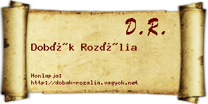 Dobák Rozália névjegykártya