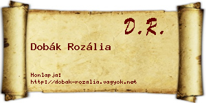 Dobák Rozália névjegykártya