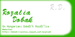 rozalia dobak business card